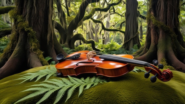 Violin in Enchanted Forest