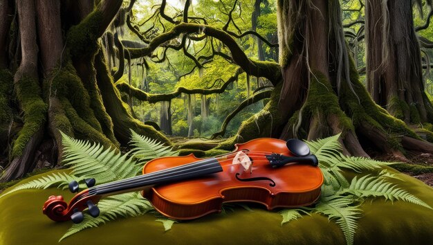 Violin in Enchanted Forest