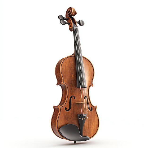 violin realistic isolated on a white background