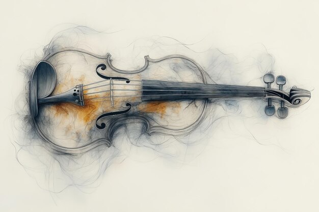 Photo violin sketch