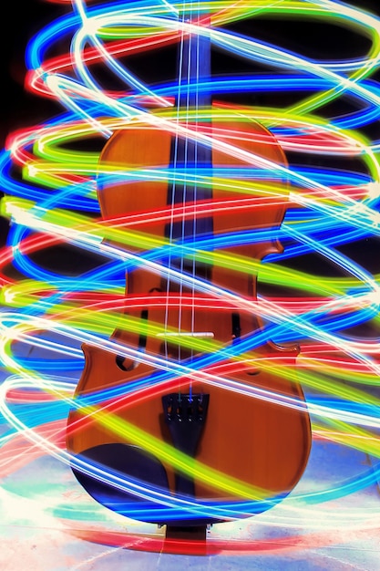 Violin With Light Painting