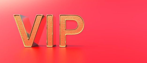 Photo vip club golden member concept luxury text red background premium membership 3d illustration