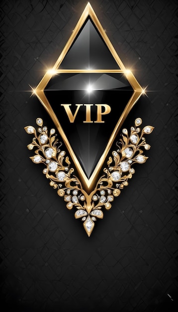 Photo vip deluxe background with gold and diamond