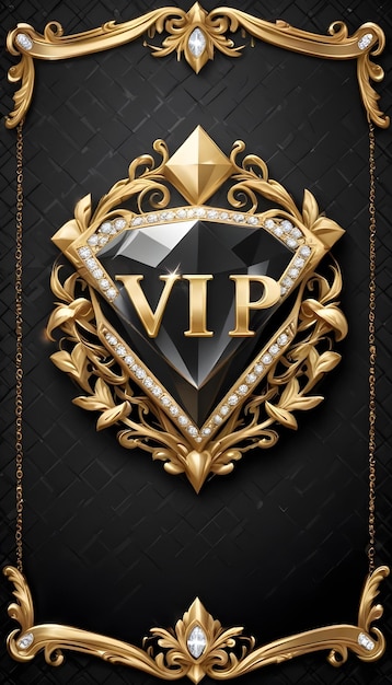 VIP deluxe background with gold and diamond