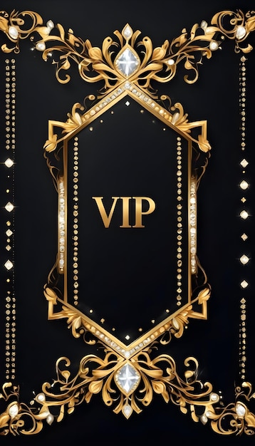 VIP deluxe background with gold and diamonds