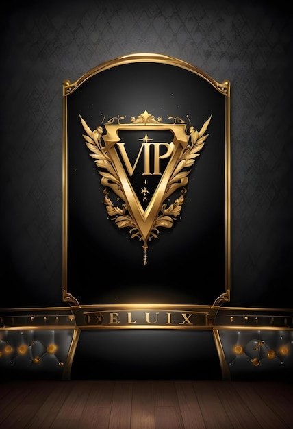 Photo vip deluxe background with gold