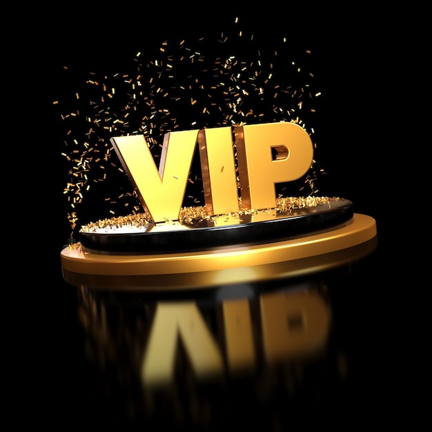 VIP invitation card black background