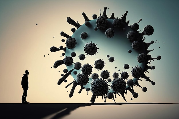 Viral strain infections protection and precautions against disease Coronavirus respiratory influenza as a dangerous strain of influenza in the event of a pandemic Microscopic virus