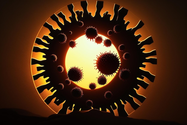 Viral strain infections protection and precautions against disease Coronavirus respiratory influenza as a dangerous strain of influenza in the event of a pandemic Microscopic virus