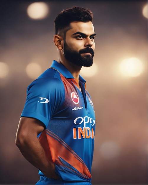 Virat Kohli Indian captain portrait picture