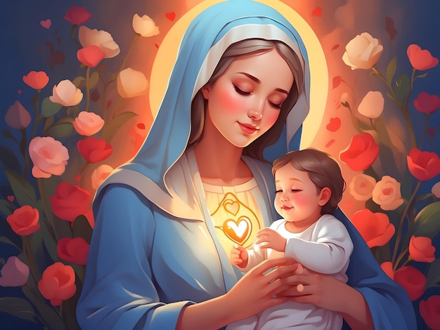 The Virgin Mary is the central figure of Christianity revered as the mother of Jesus