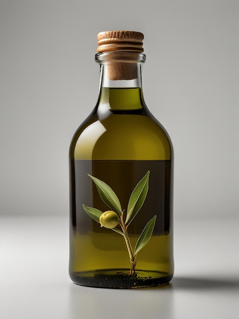 Photo virgin olive oil bottle isolated on white background