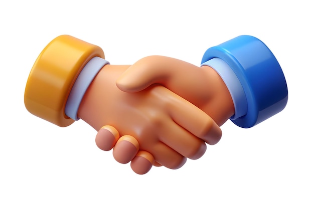 Virtual handshake icon symbolizing online agreements isolated on white background for impactful des