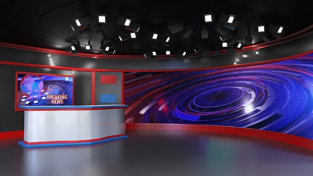 Photo virtual news studio