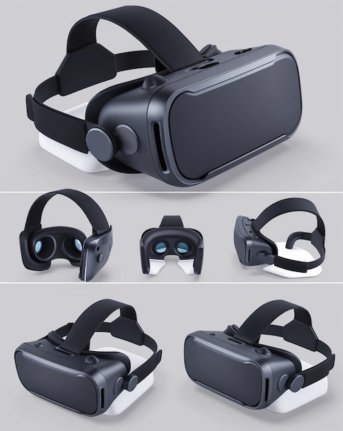 Photo a virtual reality headset is shown with the number 3 on the screen