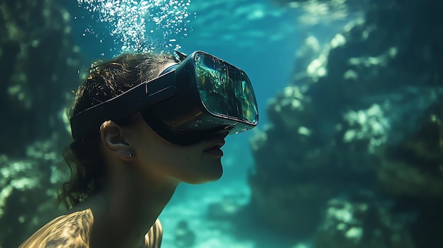 Photo virtual reality underwater adventure