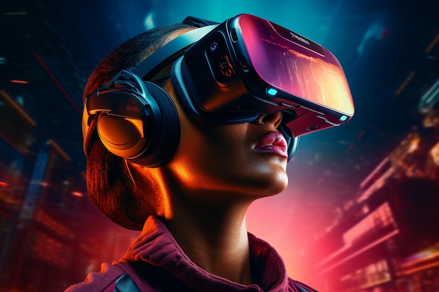 Virtual reality the user immersed in the exciting world of games