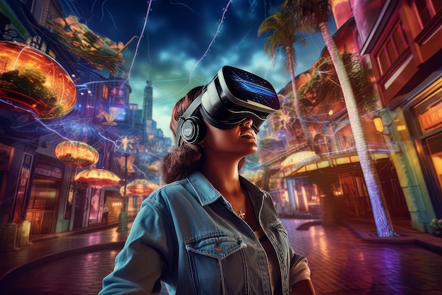 Virtual realityenhanced theme parks