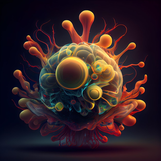 Virus abstract background 3D rendering 3D illustration