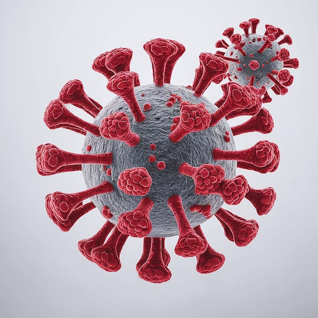 Virus bacteria on white background