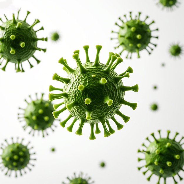 Virus isolated on white background