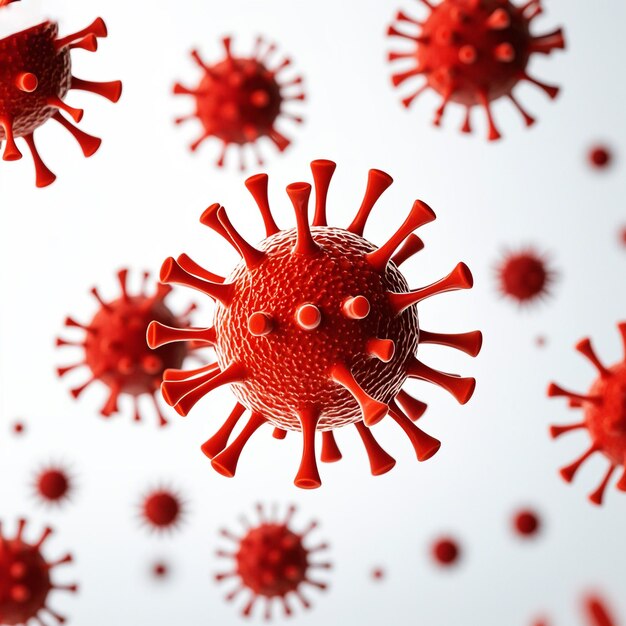 Virus isolated on white background