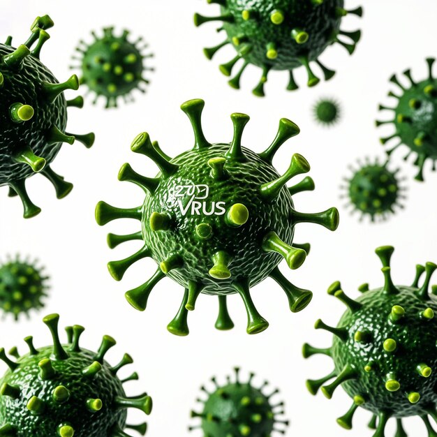 Virus isolated on white background