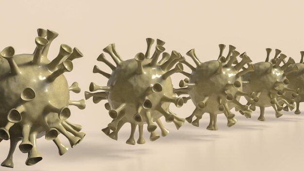 Photo the virus for sci or medical concept 3d rendering