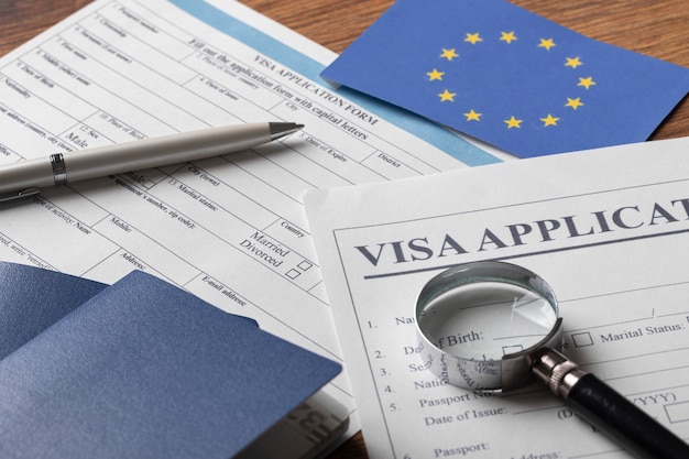 Visa application for europe arrangement