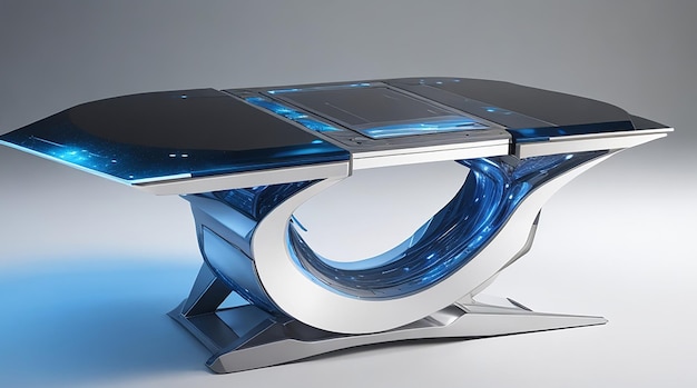 Vision Uniting Technology Sustainability Aesthetics in Ultimate Futuristic Artistic PC Studio Table