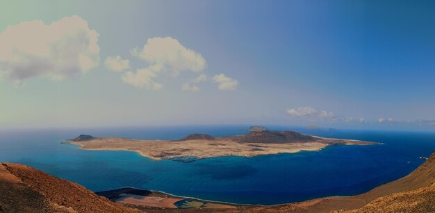 Vistas panoramicas del mirador del rio en Lanzarote