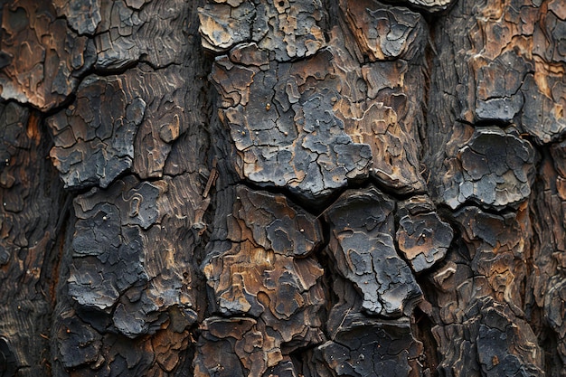 Visual close up of wood grain texture of old redwood tree trunk