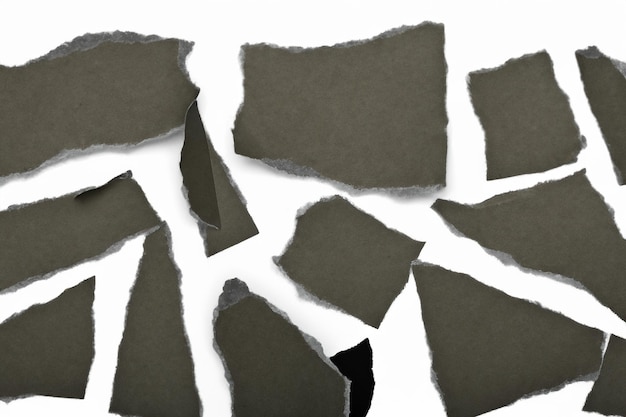 Visual and Conceptual Analysis The Aesthetics of Torn Paper Against a White Background