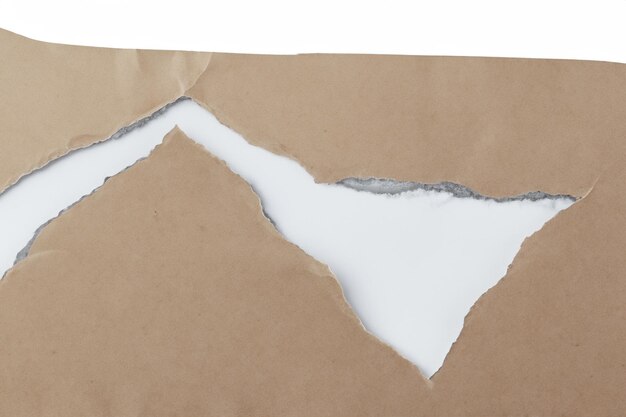 Photo visual and conceptual analysis the aesthetics of torn paper against a white background