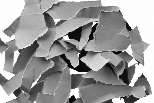 Visual and Conceptual Analysis The Aesthetics of Torn Paper Against a White Background