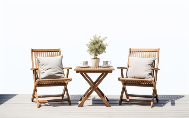 Photo visual exploration of comfort and style with the balcony furniture set isolated on a transparent background png