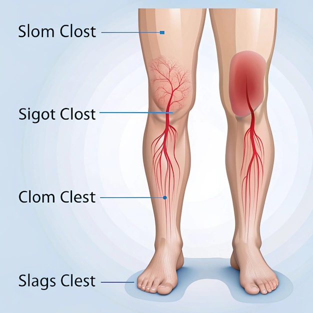 Photo visual guide blood clot in leg symptoms and pictures