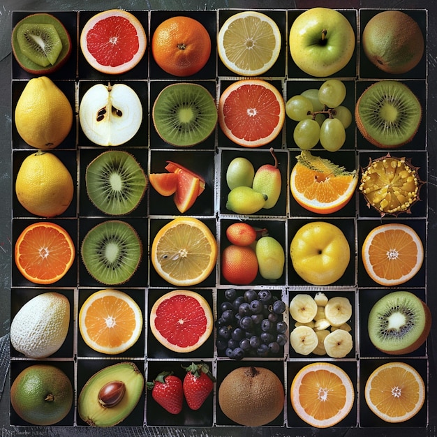 Photo a visual guide to the culinary uses of fruits in various global cuisines