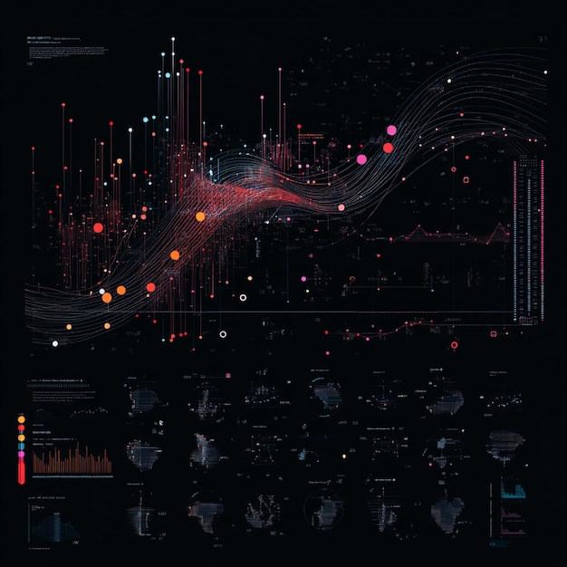 Photo a visual of realtime data streams feeding into a financial analytics platform