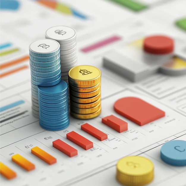 Photo a visual representation of ppc budget allocation and management