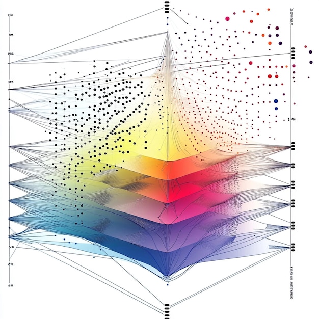 Photo a visual representation of a support vector machine svm with a clear separation of data classes