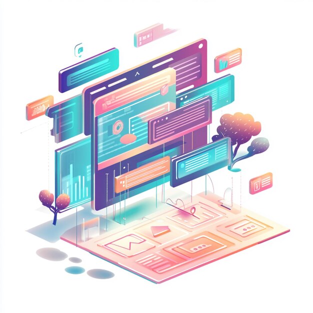 Photo a visual representation of a websites frontend and backend architecture