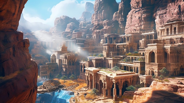 The visualization of the glorious city of Petra