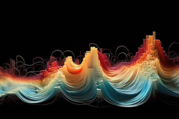 Photo visualization of sound waves propagating through a medium