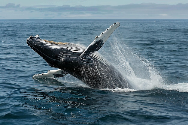 Visualize marine ecologists studying the migration generative ai