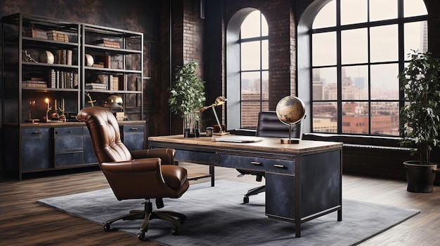 Visualize a Traditional Executive Desk