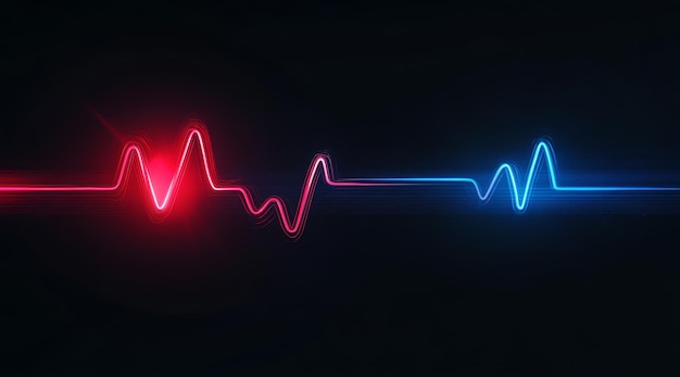 Photo visualizing the electrical activity of the heart the comprehensive cardiogram waveform