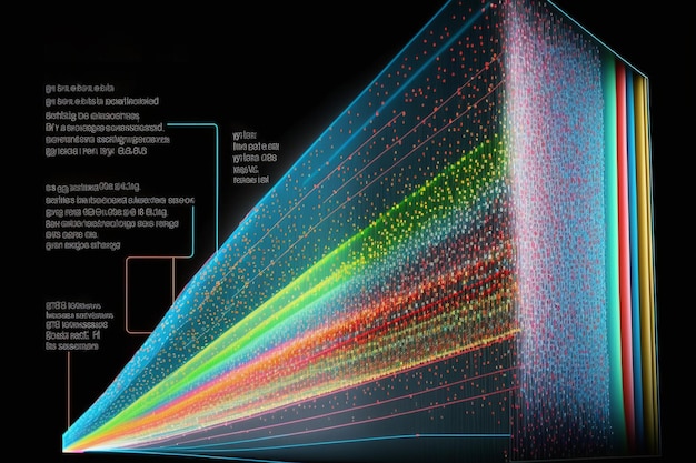 Visualizing large data sets abstract lines AI generation