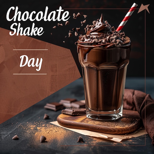 Visually appealing Chocolate Shake Day promotional box