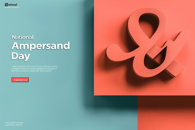 Photo visually appealing and engaging national ampersand day